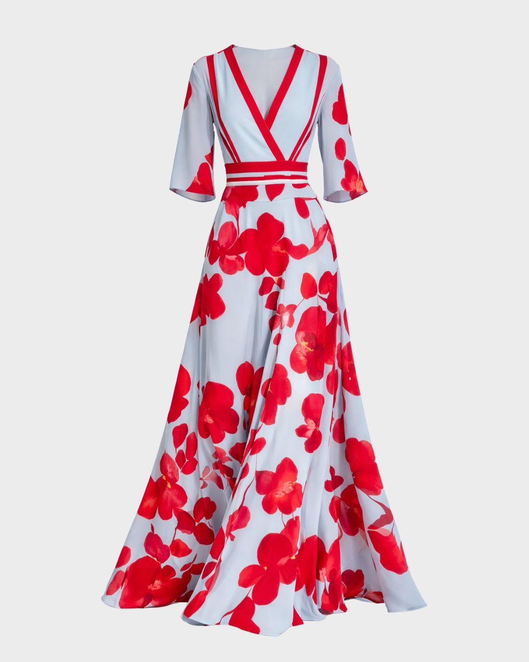 Pilar | Elegante vestido largo con escote profundo