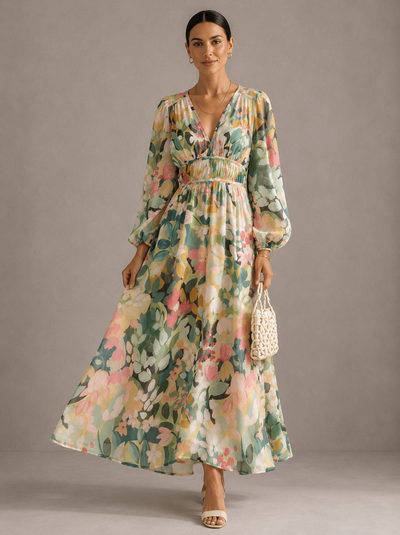 Celine | Vestido Femenino con Motivo Floral