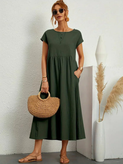 Gabrielle | Abito midi fluido dall'eleganza senza tempo