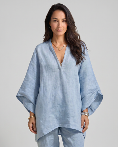 Marina | Conjunto Casual de Dos Piezas con Cuello en V para Mujer
